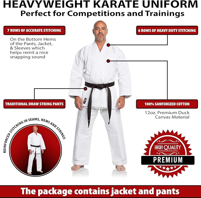 Ronin Karate Gi - Heavyweight Karate Uniform - Professional Kimono - Advanced 100% Cotton 12oz