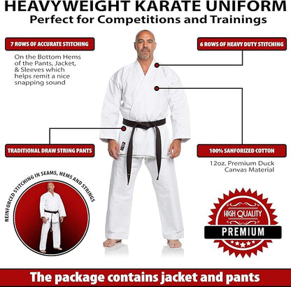Ronin Karate Gi - Heavyweight Karate Uniform - Professional Kimono - Advanced 100% Cotton 12oz