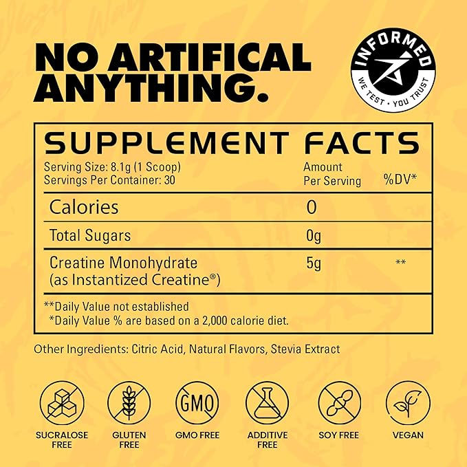 Gains in Bulk Instantized Creatine Monohydrate for Women and Men, Soluble Pre Workout Powder