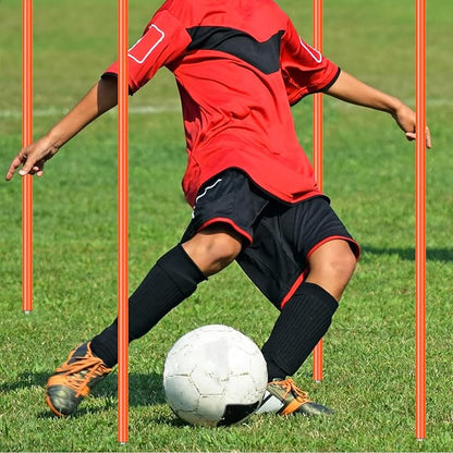 Agility Training Equipment Soccer Speed Training Includes 4 Adjustable Soccer Agility Poles 4