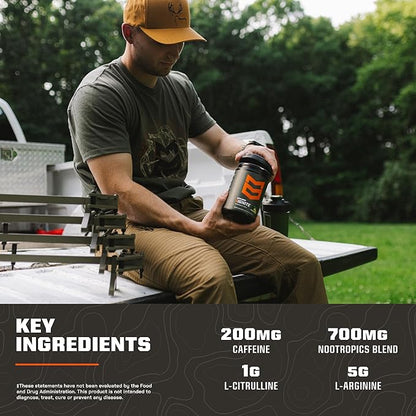 MTN OPS Ignite Energy Drink Powder, Naturally Gluten Free & Sweetened with Monk Fruit, Nitric Oxide