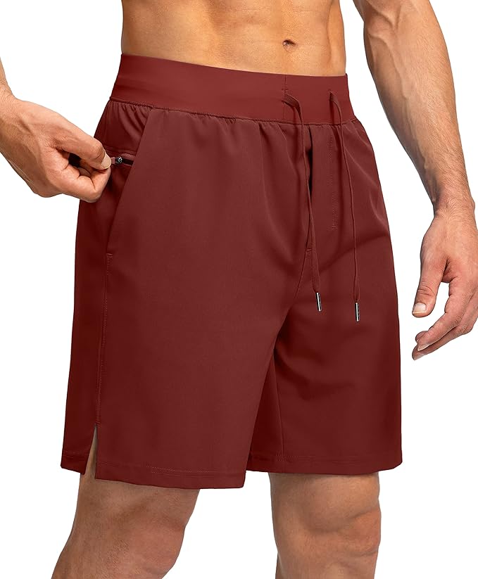 Men's Running Shorts with Zipper Pockets 9 Inch/ 7 Inch / 5 Inch Lightweight Quick Dry Gym Workout