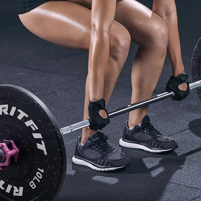 RitFit Bumper Plates, Colored Fleck-Rubber Weight Plates with Steel Insert, 2-inch Olympic Weight