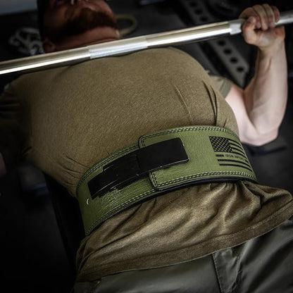 Weight Lifting Belt - Lever Gym Belt for Weightlifting, 10mm Leather Weight Belt for Men - 4 Inches