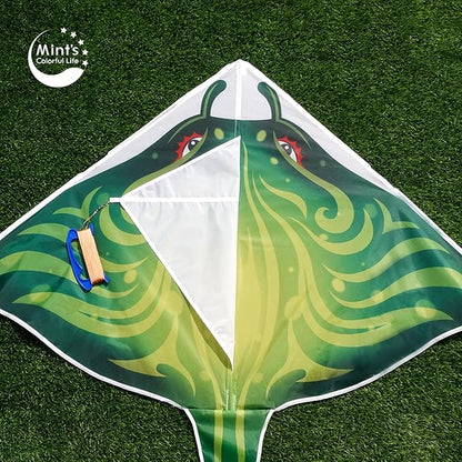 Mint's Colorful Life Devil Fish Kite for Kids and Adults，Easy to Fly Delta Kites Single Line Large