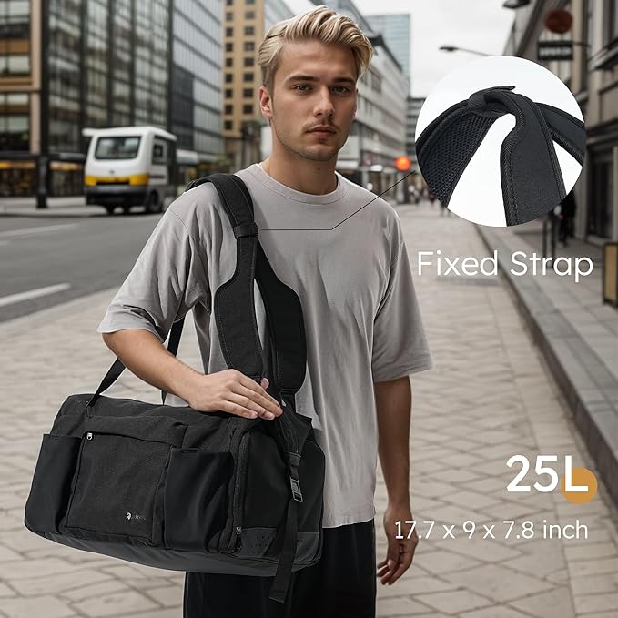 Small Gym Bag for Men with Shoes Compartment and Wet Pocket Convertible Duffle Bag and Gym Backpack