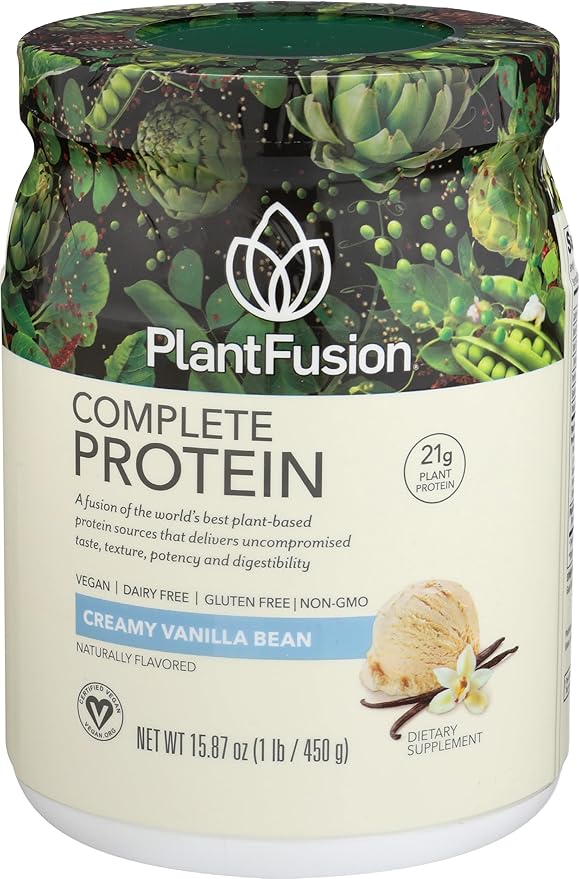 PlantFusion Complete Vegan Protein Powder - Plant Based Protein Powder With BCAAs, Digestive