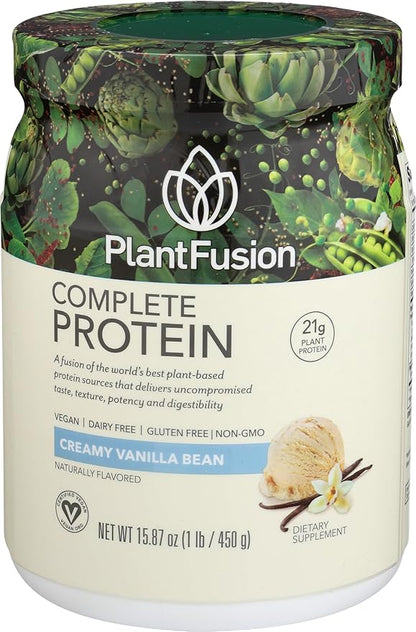 PlantFusion Complete Vegan Protein Powder - Plant Based Protein Powder With BCAAs, Digestive