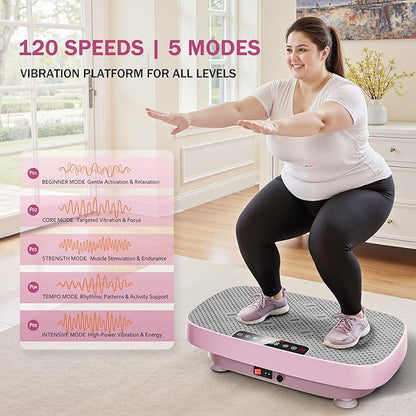 Vibration Plate Exercise Machine, Vibration Plate for Lymphatic Drainage & Body Toning, Whole Body