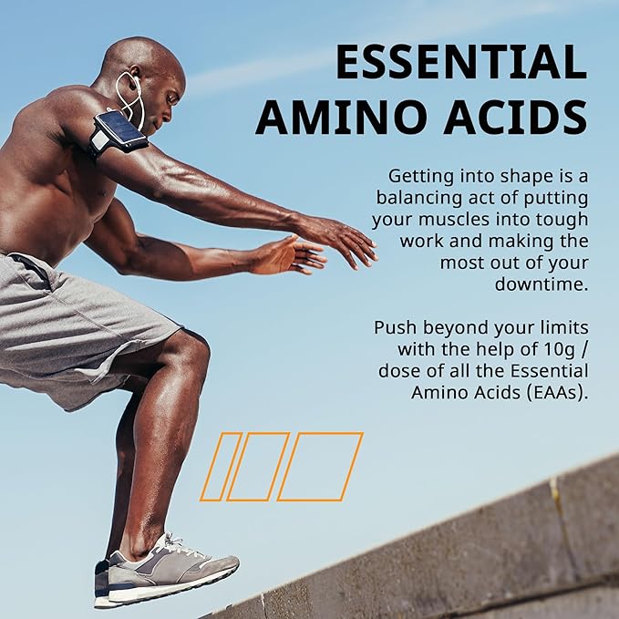 Granite Essential Amino Acids Powder for Muscle Recovery and Growth with 10g EAAs and 7g BCAAs