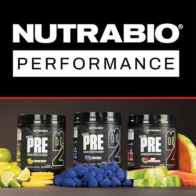 NutraBio STIM-Free PRE Workout for Men, New Formula | Laser Focus, Extreme Pumps | Performance