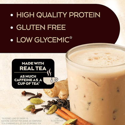 Atkins Chai Tea Latte Flavored Protein Shake, High Protein Shake, Low Glycemic, Low Carb, Low
