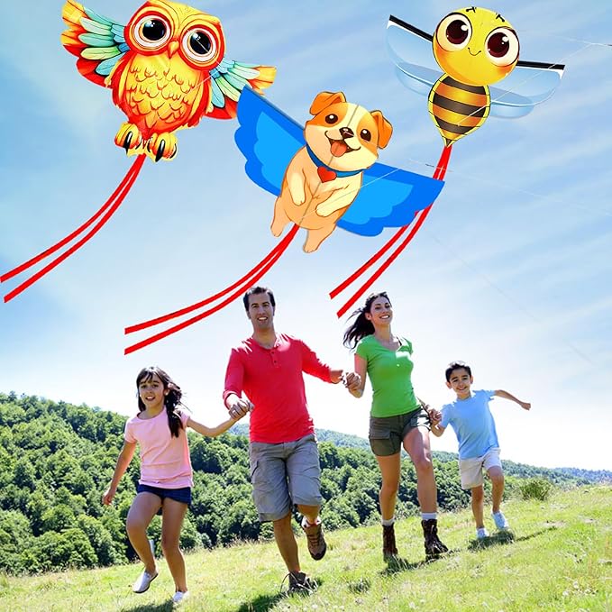 HENGDA KITE Animals Kite for Kids Beginners and Adults Cute Design High Definition Printing Easy to