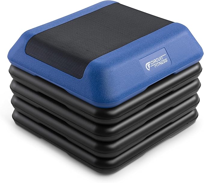 Circuit Fitness by Marcy 16 x 16 inches Adjustable Height Aerobic Step Platform with Adjustable