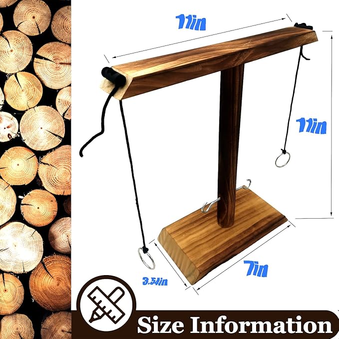 Board Games for Indoor/Outdoor Family & Party Fun - Ring Toss Game Set with Easy Assembly, Perfect