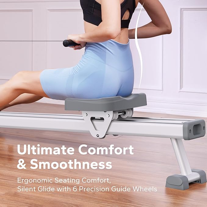 MERACH Rowing Machines for Home, Magnetic Rowing Machine with 16 Levels, Rower Machine of Quiet