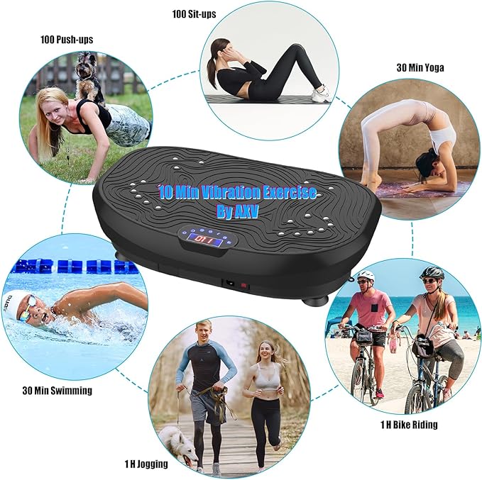 AXV Vibration Plate Exercise Machine Whole Body Workout Power Vibrate Fitness Platform Vibrating