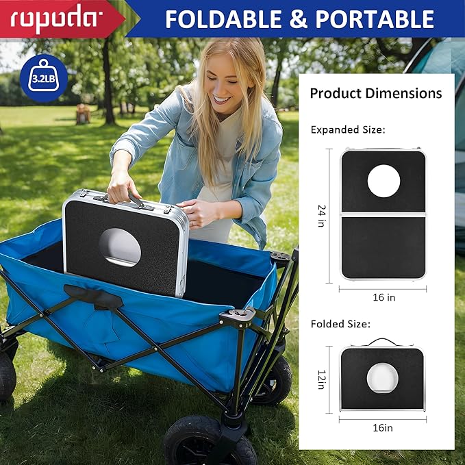 ROPODA Portable Cornhole Board Set,24 x 16 in Corn Hole Games for Adults with 8 Bean Bags