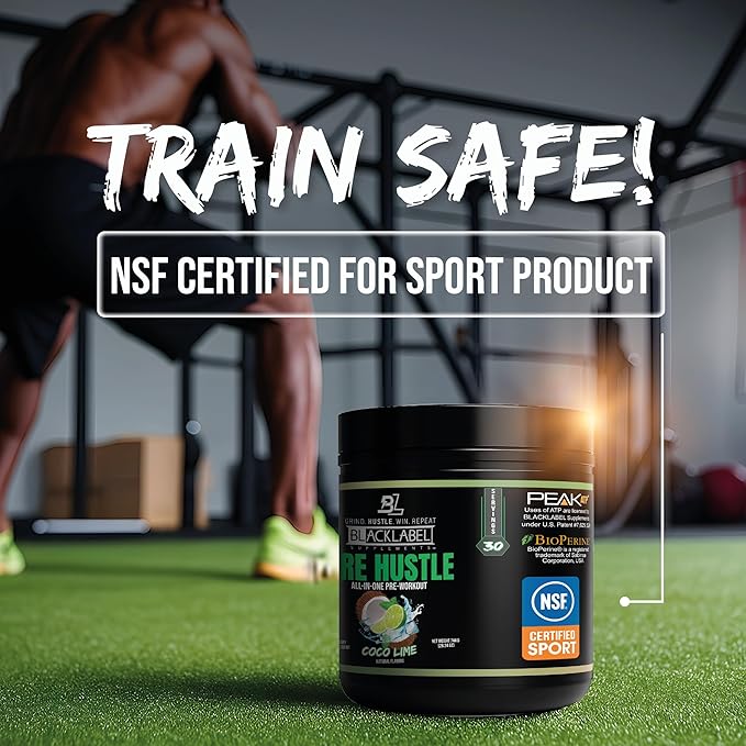 BLACKLABEL Supplements PRE Hustle V3 Pre-Workout Powder ??NSF Certified for Sport ??Energy