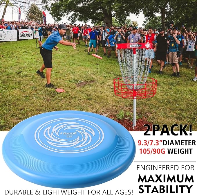 Sports Flying Disc, 2 Pack Compeition Flying Discs, Lightweight Durable Flying Disc Toys for