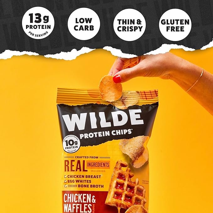 WILDE Protein Chips Variety Pack, High Protein Snacks for Adults, Keto Chips, Gluten Free, Low Carb