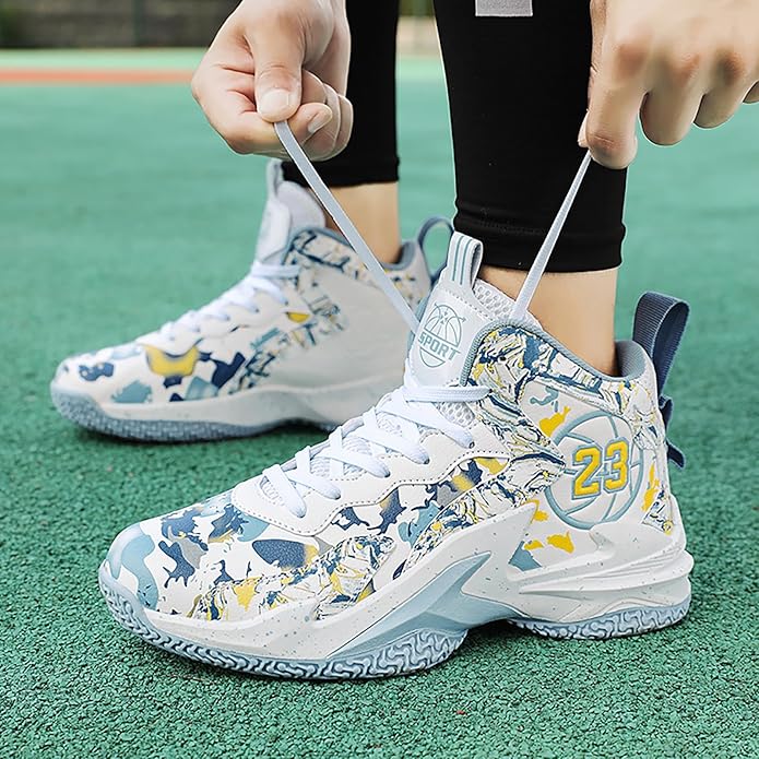 Boys Basketball Shoes Breathable Indoor Athletic Shoes Youth Outdoor Fashion Sneakers Comfortable