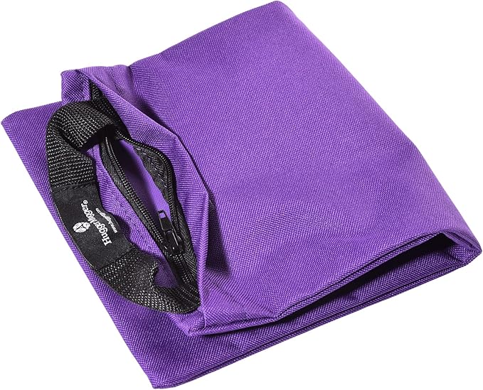 Hugger Mugger Unfilled 10lb Yoga Sandbag - Adds Weight to Your Poses, Zipper Cover, Sturdy Handle