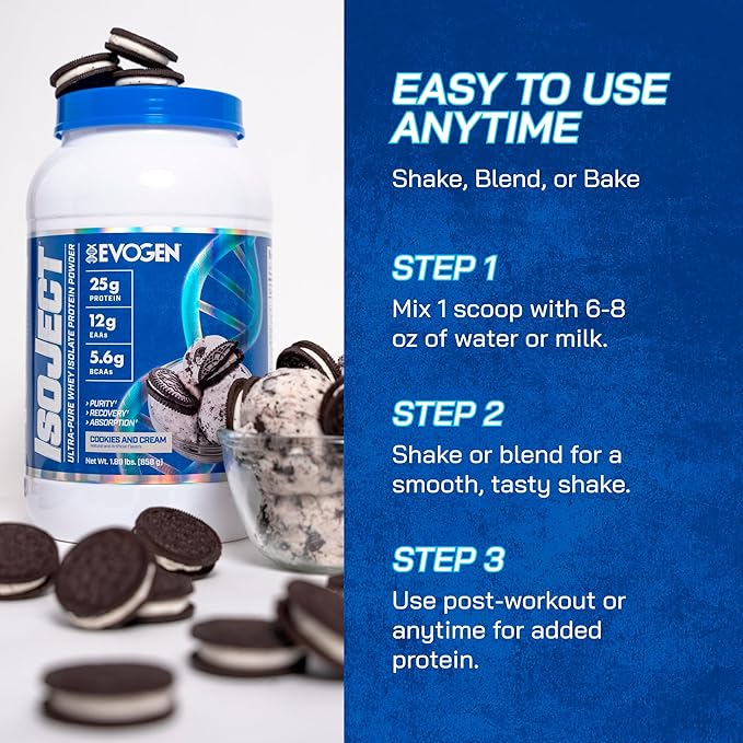 Evogen Isoject - Whey Protein Isolate | Ultra-Pure Whey Protein Powder with Ignitor Enzymes, BCAAs
