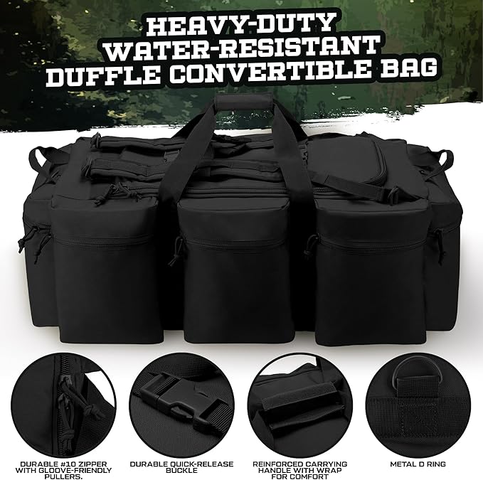 100L Large Military Duffle Bag Deployment Duffel Bag Sports Equipment Travel Luggage Bag with