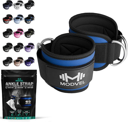 Modvel Gym Ankle Strap for Cable Machines ??Glute & Leg Kickback Ankle Straps for Gym Workouts