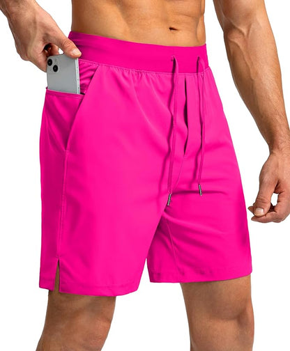 Men's Running Shorts with Zipper Pockets 9 Inch/ 7 Inch / 5 Inch Lightweight Quick Dry Gym Workout