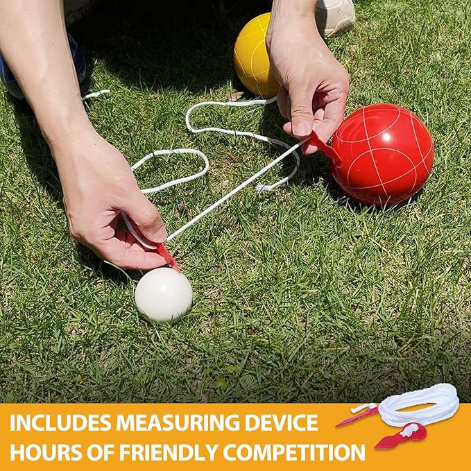 Professional Grade 107mm Bocce Ball Game Set Regulation Size and Weight 920g for Official