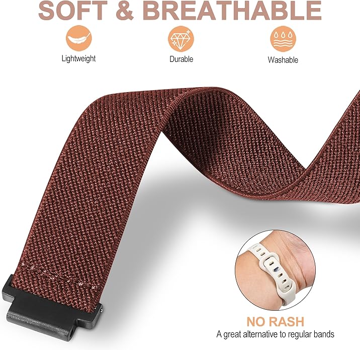 Elastic Nylon Watchband Compatible with Garmin Forerunner 235/220/230/620/630/735XT,Soft Adjustable