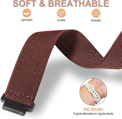 Elastic Nylon Watchband Compatible with Garmin Forerunner 235/220/230/620/630/735XT,Soft Adjustable