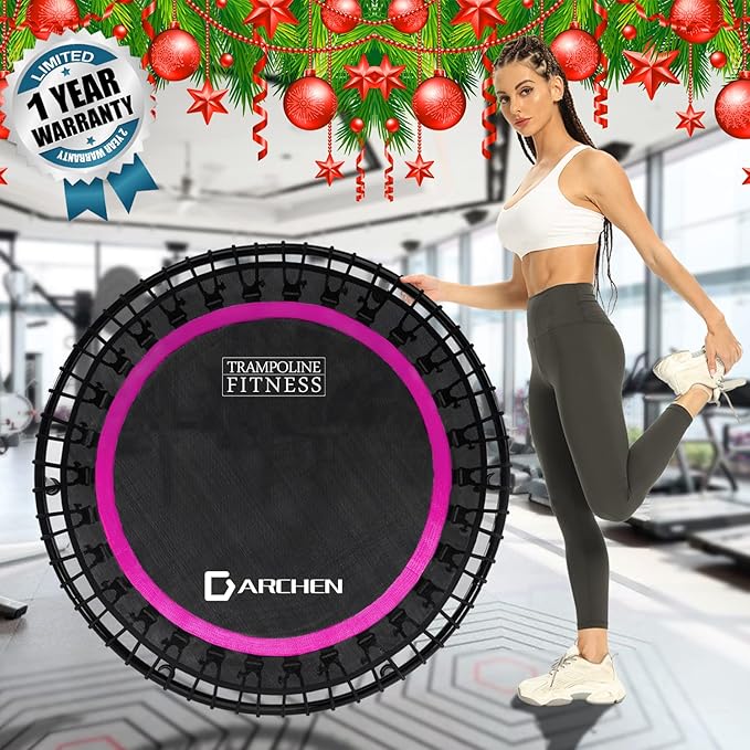 DARCHEN 450 lbs Mini Trampoline for Adults, Indoor Small Rebounder Exercise Trampoline for Workout