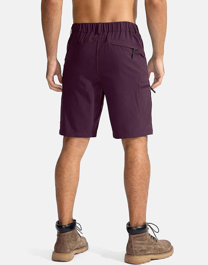 Pudolla Men's Hiking Cargo Shorts 9" Lightweight Outdoor Work Shorts for Men Travel Golf Camping