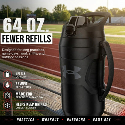 Under Armour Insulated Water Bottle with Handle & Fence Hook, Half Gallon Sports Water Jug