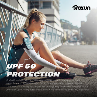 ROXUN Arm Sleeves Cooling UV Sun Protection Sport Compression for Men Women