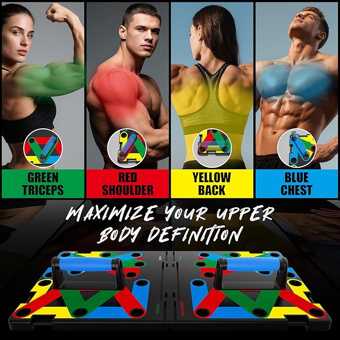Solid Push Up Board 15 in 1 Home Workout Equipment Multi-Functional Pushup Stands System Fitness