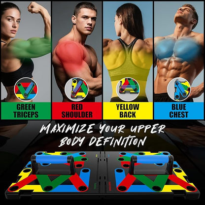 Solid Push Up Board 15 in 1 Home Workout Equipment Multi-Functional Pushup Stands System Fitness