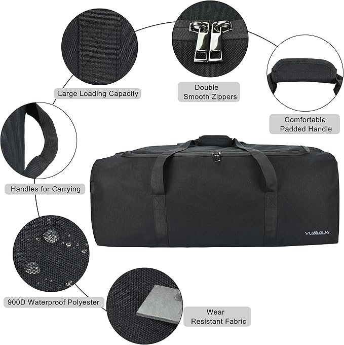 Large Duffle Bag 100L, Travel Duffel Bag for Men, Water & Tear Resistant Travel Bag, Extra Large