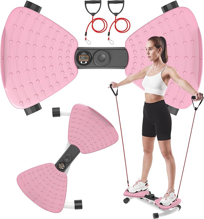 renZEC Waist Twister Machine, Adjustable Exercise Twist Board for Women Men, Noiseless Ab Twister