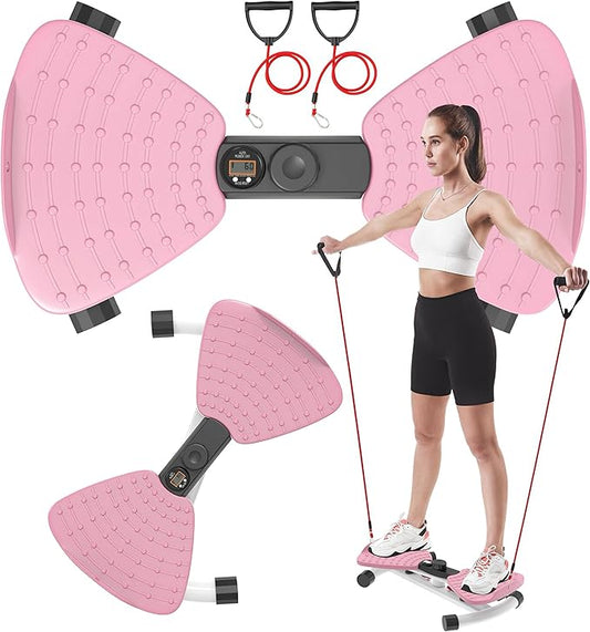 renZEC Waist Twister Machine, Adjustable Exercise Twist Board for Women Men, Noiseless Ab Twister