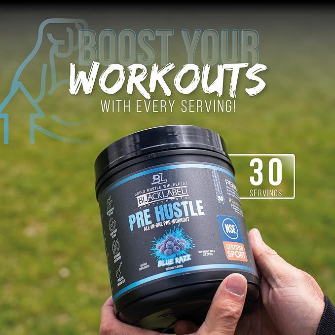 BLACKLABEL Supplements PRE Hustle V3 Pre-Workout Powder ??NSF Certified for Sport ??Energy