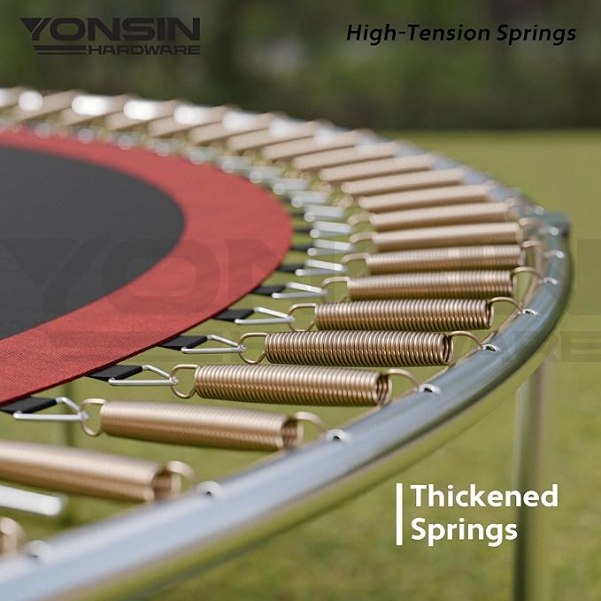 Trampoline Springs Heavy Duty with Swivel & Straight Hooks, Stainless Steel Trampoline Accessories