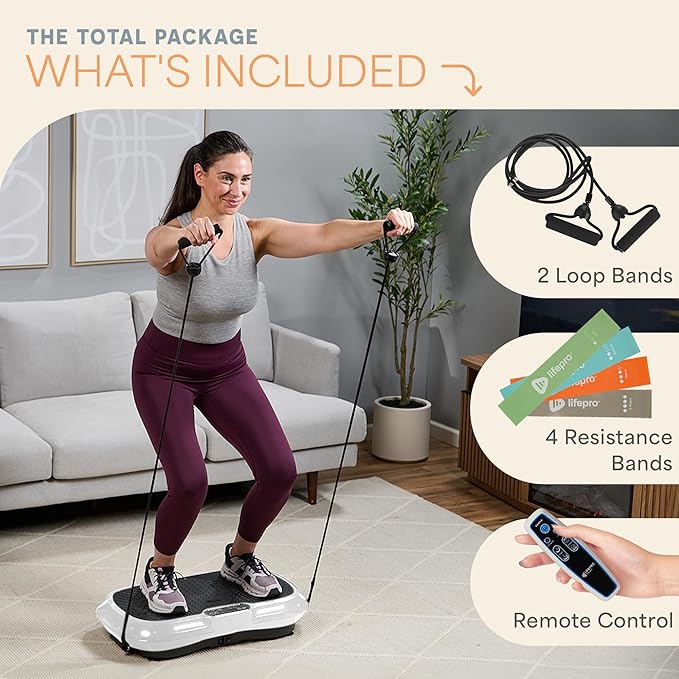 Lifepro Waver Vibration Plate Exercise Machine for Lymphatic Drainage, Muscle Activation, Full-Body