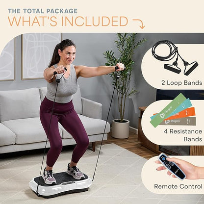 Lifepro Waver Vibration Plate Exercise Machine for Lymphatic Drainage, Muscle Activation, Full-Body