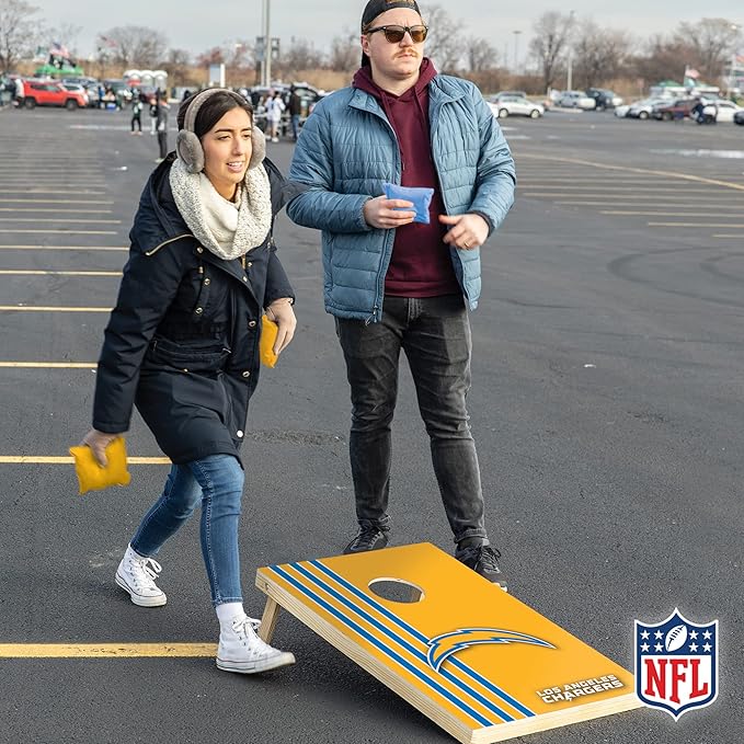 NFL 2' x 3' Solid Wood Cornhole Set with Direct Print HD Team Graphics – Great Gift for Any