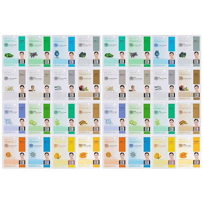 DERMAL Korean Collagen Face Mask ??Hydrating & Soothing Sheet Mask with Panthenol ??Hypoallergenic