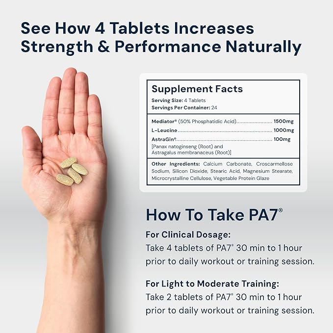 HPN PA(7) Phosphatidic Acid Muscle Builder Top Natural Muscle Builder - Boost mTOR | Build Mass and